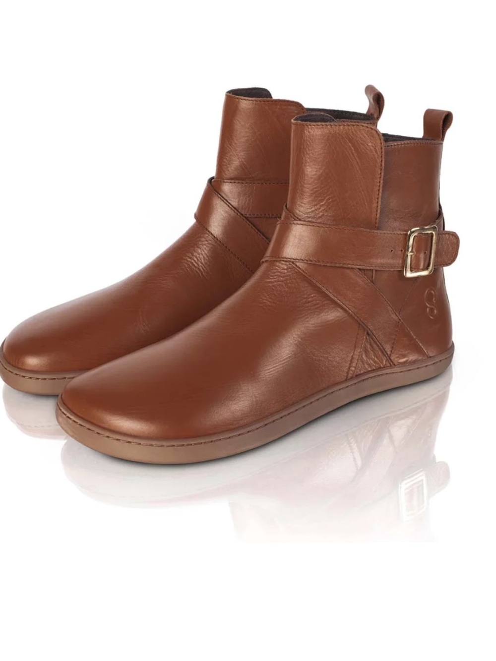 Shapen Divine Barefoot Leather Ankle Boots Brown 41 US 9.5